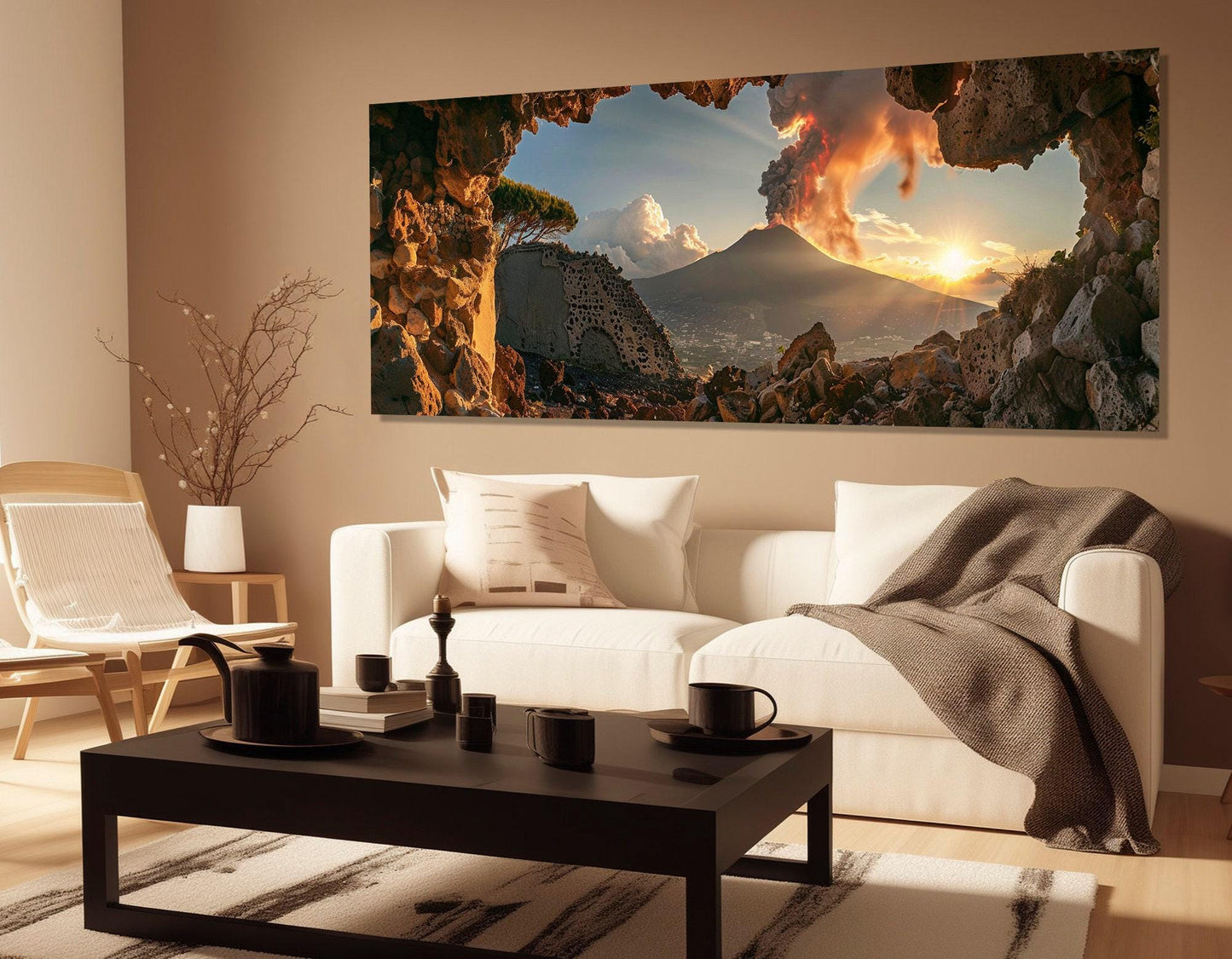 Etna Volcano Canvas Print – Framed Cotton Canvas Wall Art | Volcano Eruption Painting