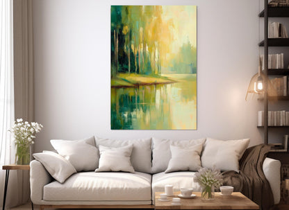 Impressionist Landscape Canvas | Abstract Forest Wall Art, Gallery Wrapped Cotton Canvas Print
