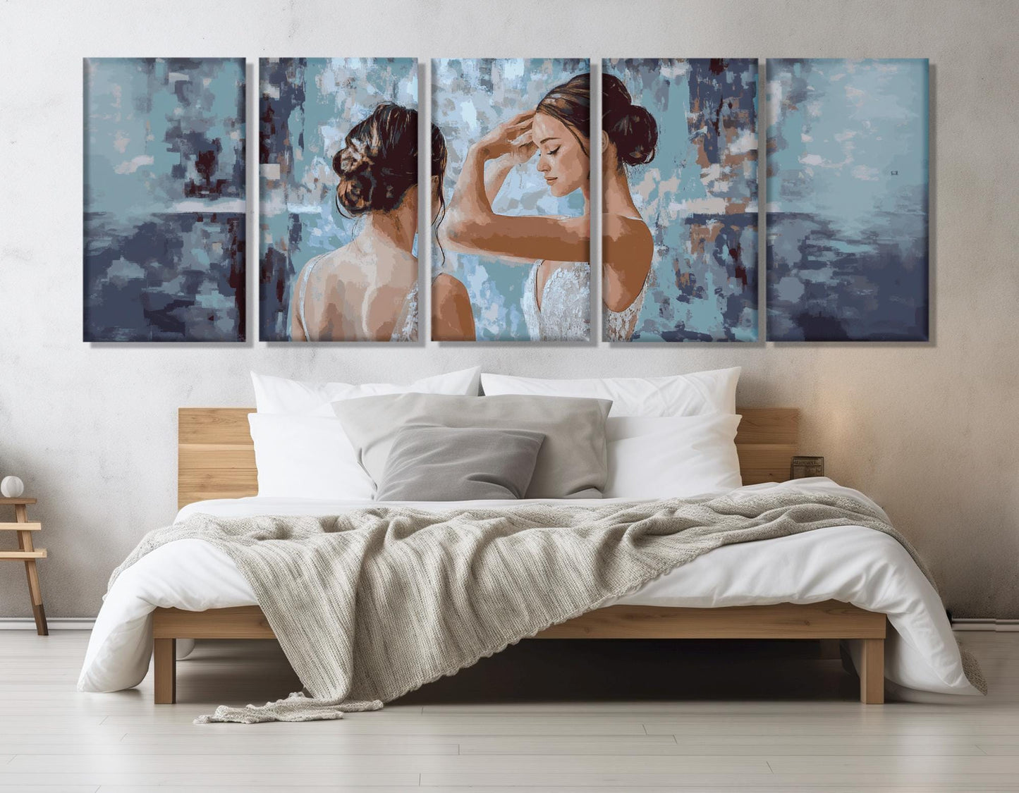Ballerina Canvas Print – Abstract Ballet Painting on Cotton Canvas | Framed Wall Art