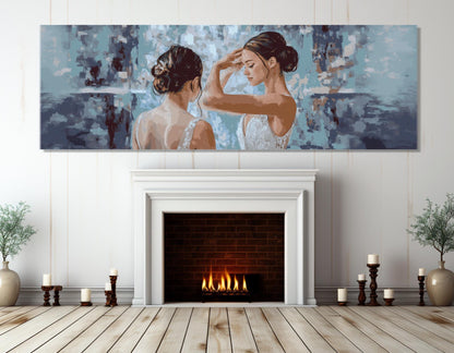 Ballerina Canvas Print – Abstract Ballet Painting on Cotton Canvas | Framed Wall Art