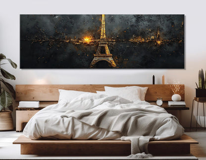 Eiffel Tower Canvas Print – Abstract Paris Wall Art | Framed, Ready to Hang