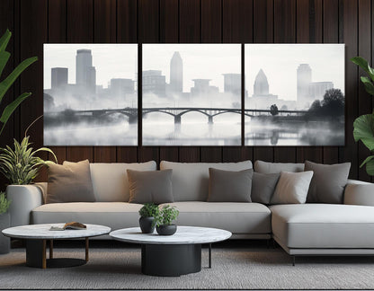 Columbus Canvas Print – Large Gallery Wrapped Cotton Canvas | Abstract City Artwork