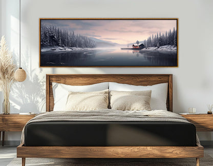 Norwegian Winter Canvas - Framed Canvas Wall Art | Snowy Nature Print Decor