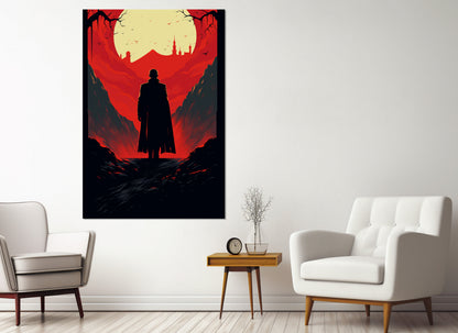 Gothic Canvas Print – Dracula Painting on Cotton Canvas with Framed Wall Art