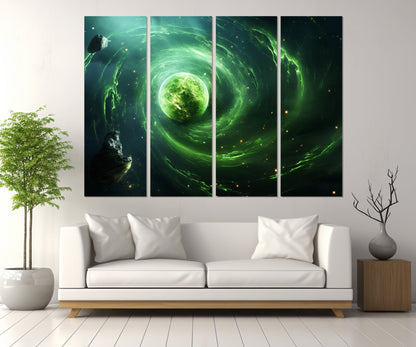 Electric Tornado Canvas – Abstract Space Wall Art | Galaxy Canvas Print, Framed & Ready to Hang