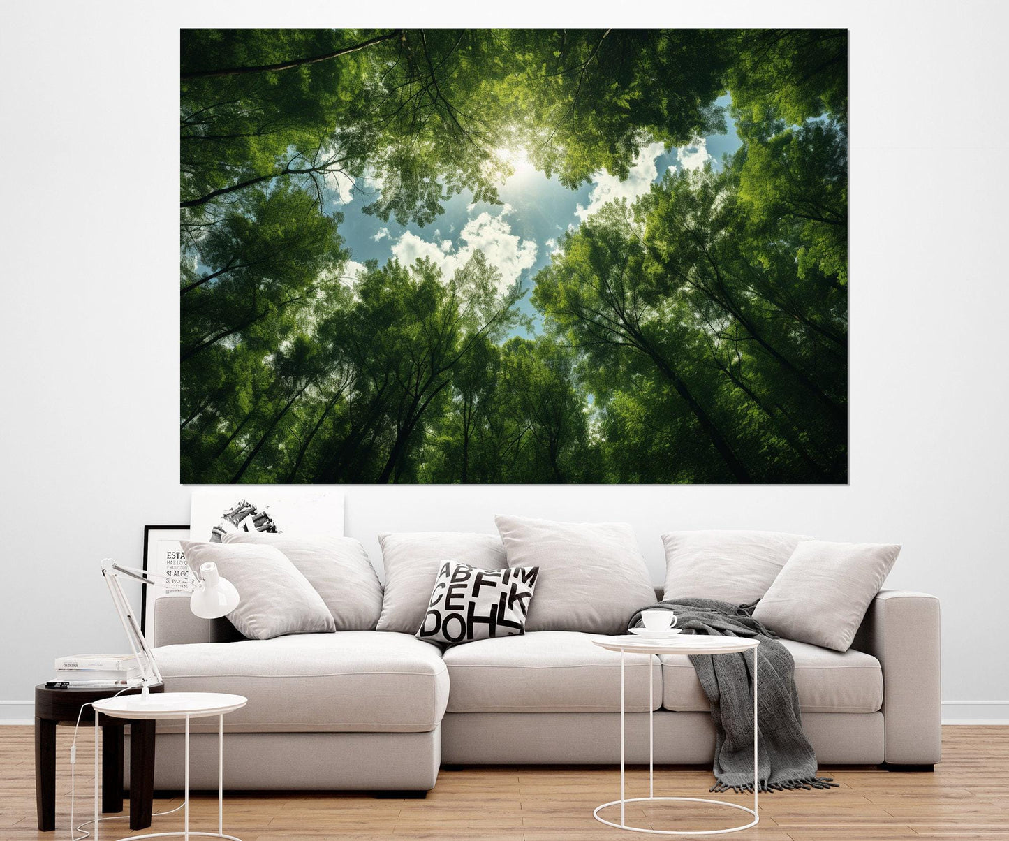 Forest Canvas Print – Nature Wall Art | Framed Green Trees, Ready to Hang