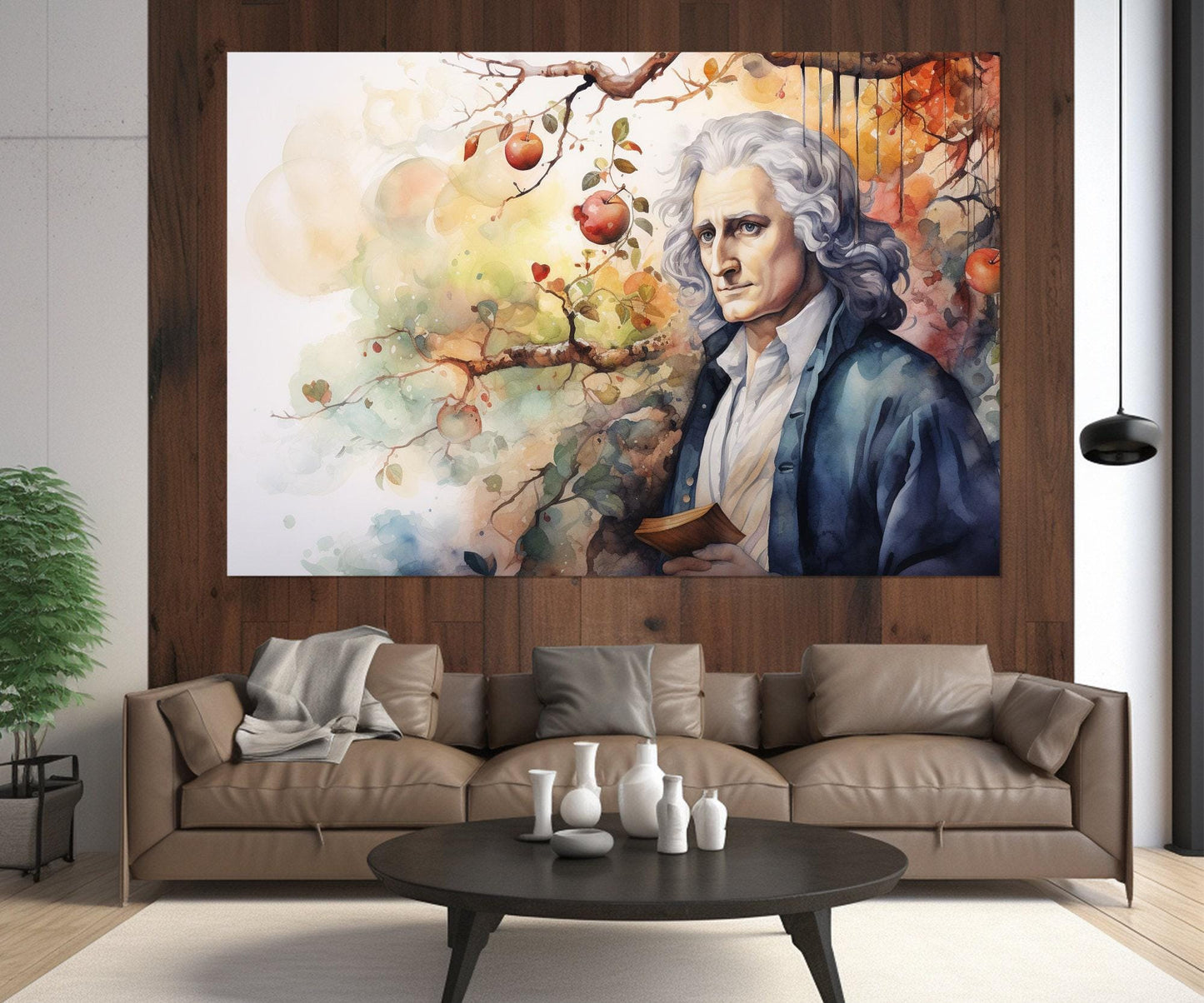 Isaac Newton Canvas Print – Physics Wall Art | Framed Cotton Gallery Wrapped Art