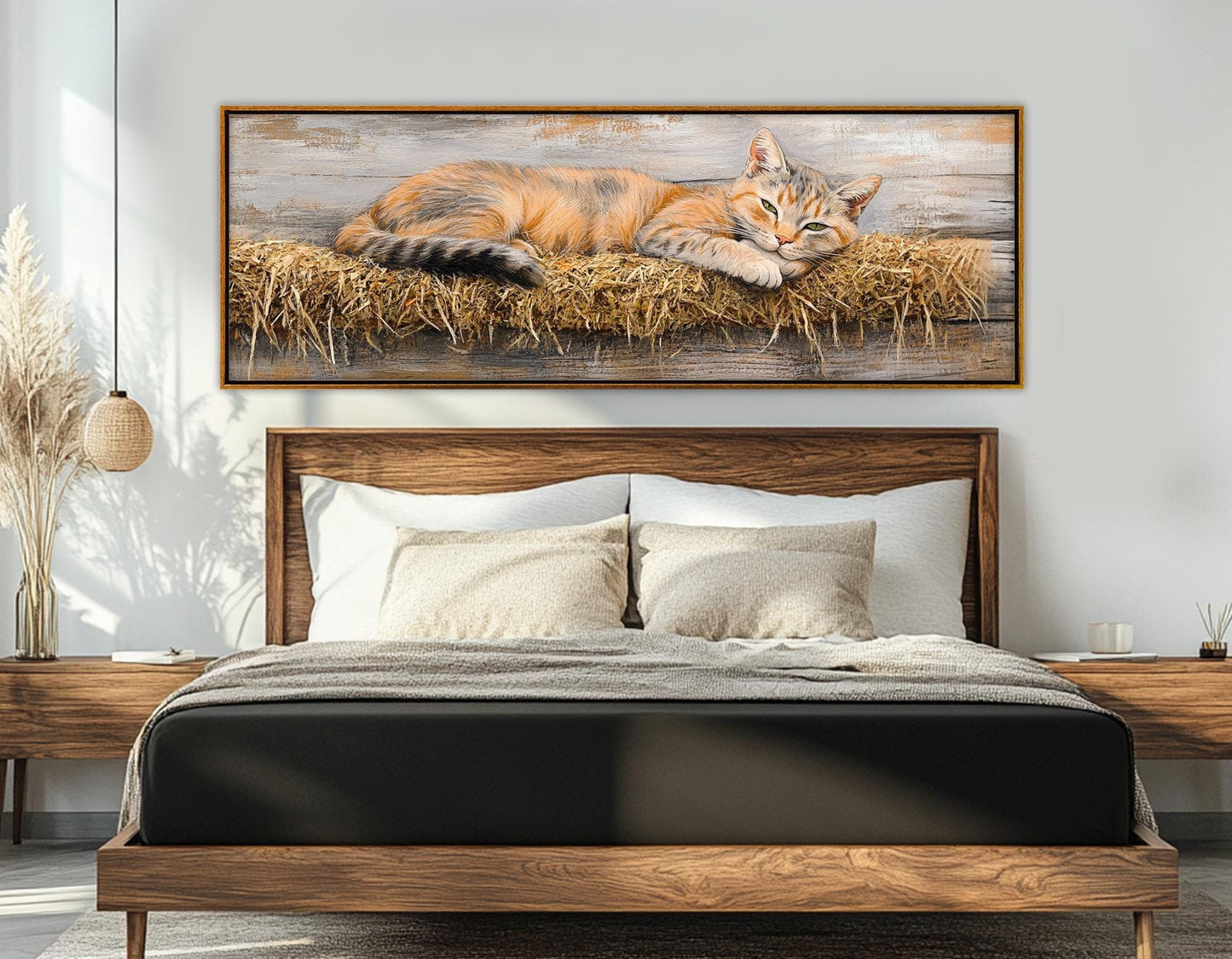 Farm Cat Canvas Print - Red Cat Wall Art | Rustic Cabin Decor | Ready to Hang