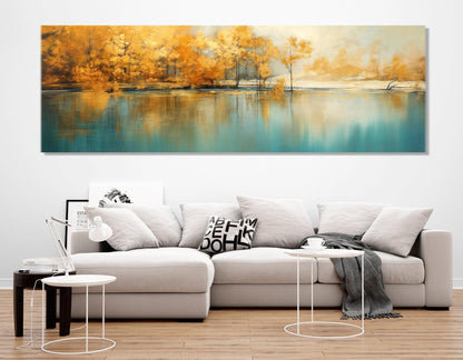 Golden Autumn Canvas Print – Framed Wall Art With Warm Fall Colors, Ready to Hang