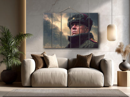 Georgy Zhukov WW2 Print on Wood
