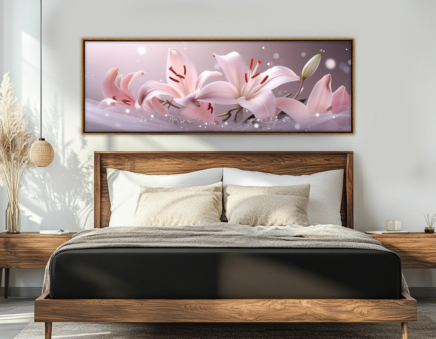 Pink Lily Canvas Print - Floral Wall Decor | Gallery Wrapped Cotton Canvas Art