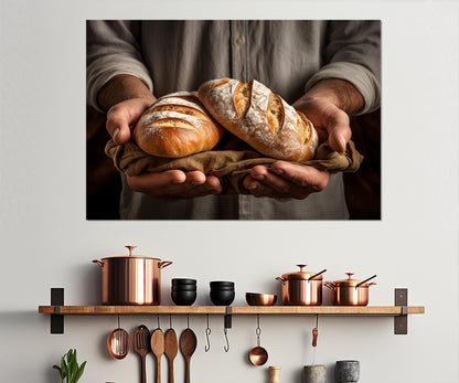 Bread Canvas Print – Bakery Wall Art | Framed Canvas Print Ready to Hang