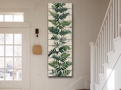 Wood Wall Art - Fern Leaf Botanical Art Printed on Wood – Rustic Nature Wall Decor – Greenery Painting Print for Your Home