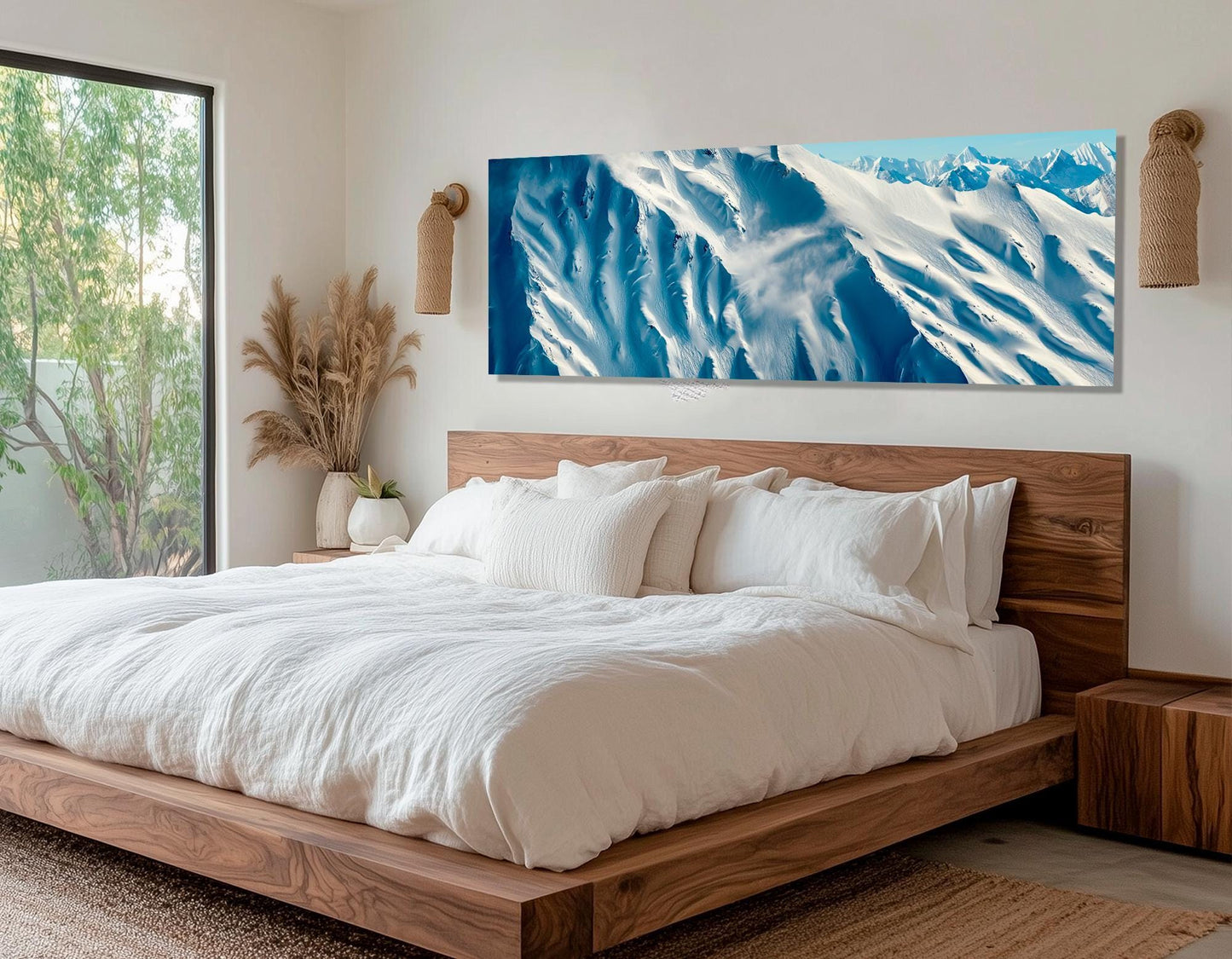 Mountain Canvas Print – Abstract Winter Wall Art | Framed Cotton Canvas, Ready to Hang