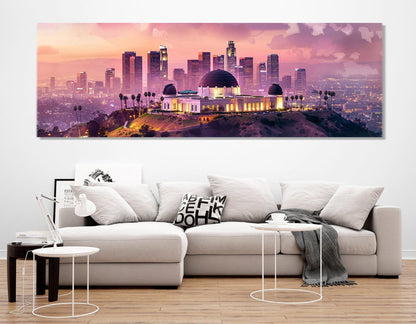 Griffith Observatory Canvas - Large Los Angeles Wall Art | Gallery Wrapped Multi Panel Print