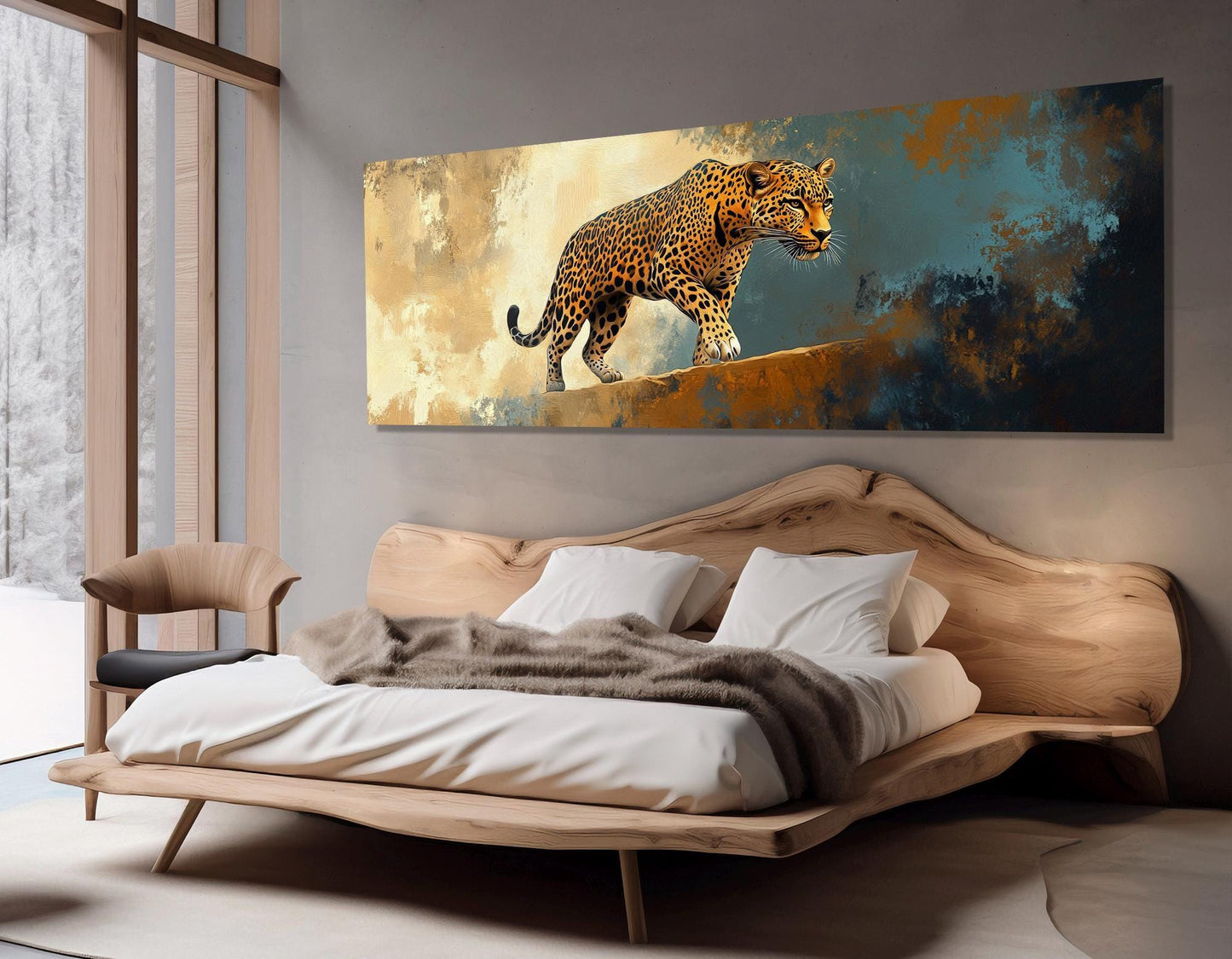 Leopard Canvas Print – Abstract Leopard Painting | Gallery Wrapped Cotton Canvas, Ready to Hang