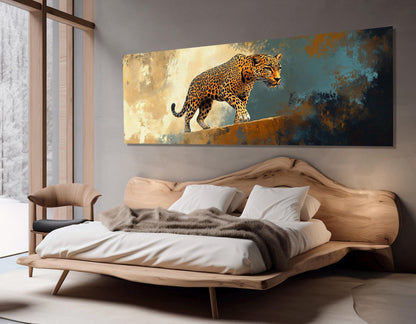 Leopard Canvas Print – Abstract Leopard Painting | Gallery Wrapped Cotton Canvas, Ready to Hang