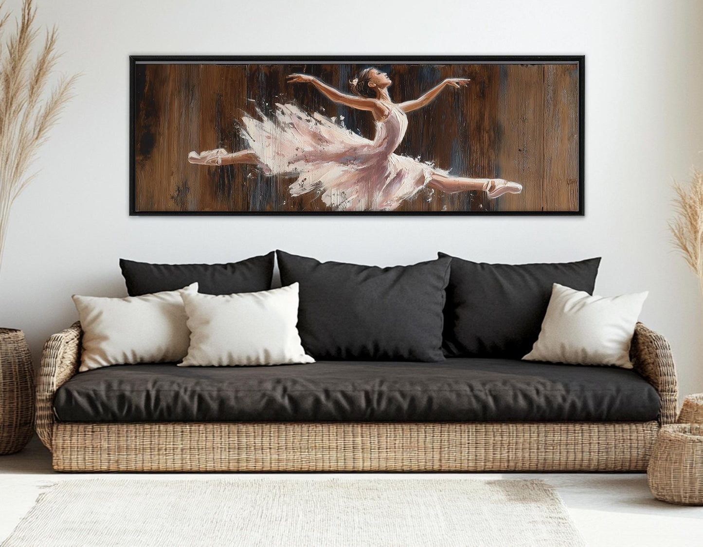 Ballerina Canvas Print - Ballet Wall Art | Framed & Ready to Hang Gallery Wrapped Canvas