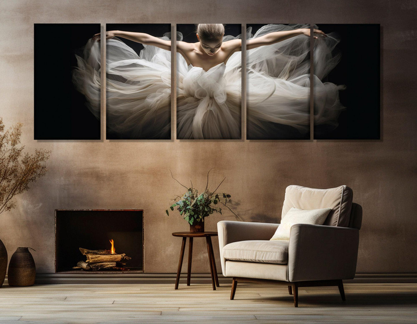Ballerina Painting Canvas – Ballet Wall Art | Gallery Wrapped Cotton Print