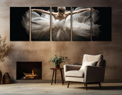 Ballerina Painting Canvas – Ballet Wall Art | Gallery Wrapped Cotton Print