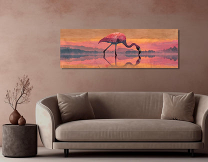 Flamingo Canvas Wall Art, Romantic Wall Decor, Framed and Ready to Hang