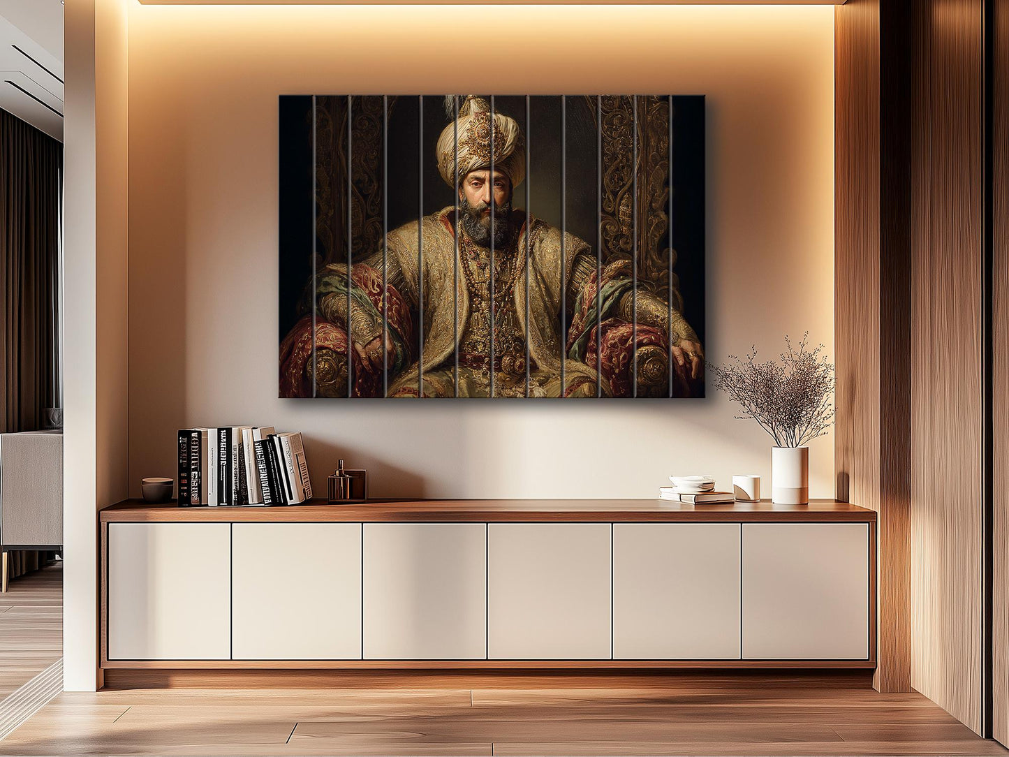 Suleiman Magnificent Ottoman Throne Print on Wood