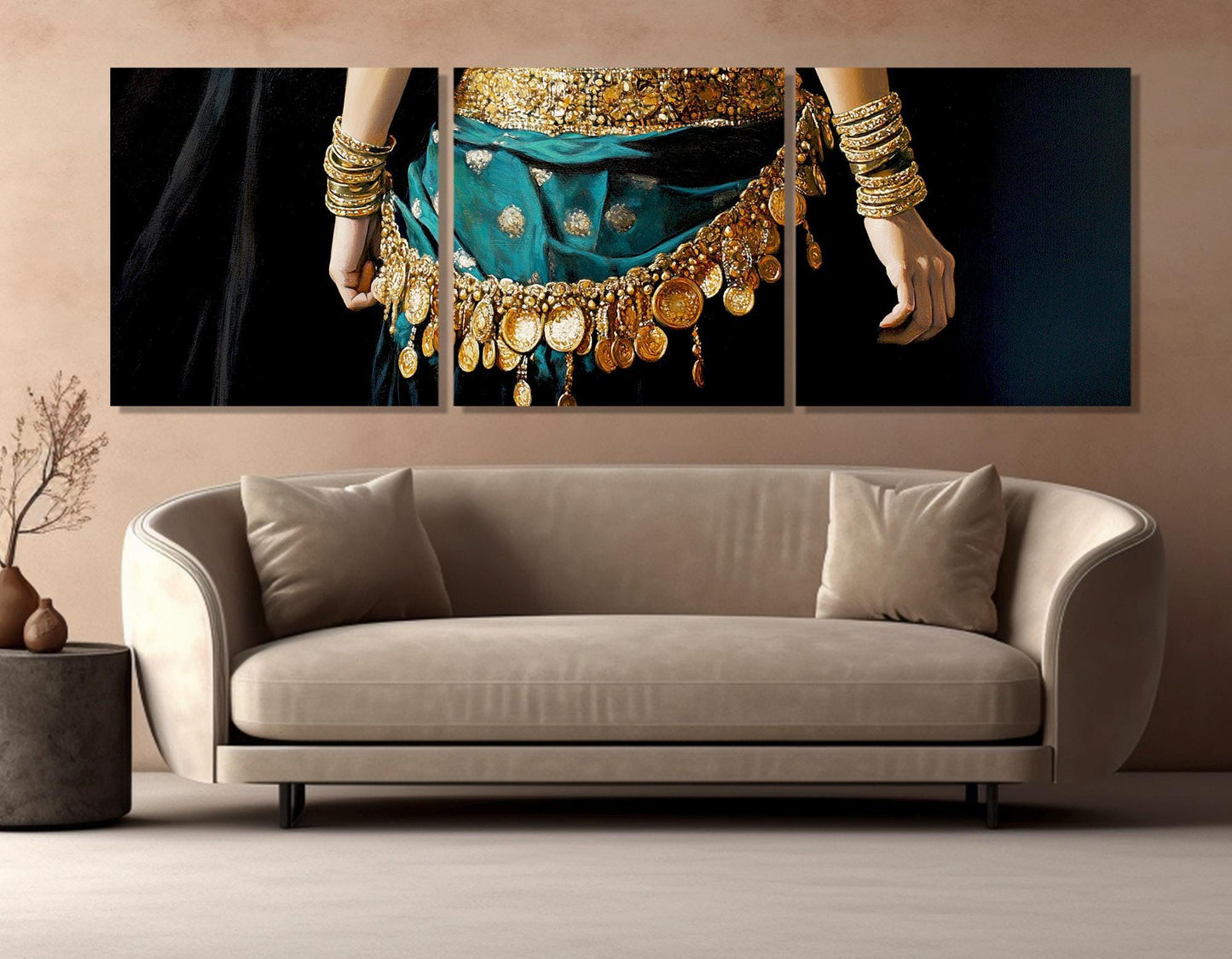 Oriental Dance Canvas Print – Framed Floating Frame Art | Ready to Hang Cotton Canvas