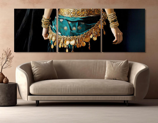 Oriental Dance Canvas Print – Framed Floating Frame Art | Ready to Hang Cotton Canvas