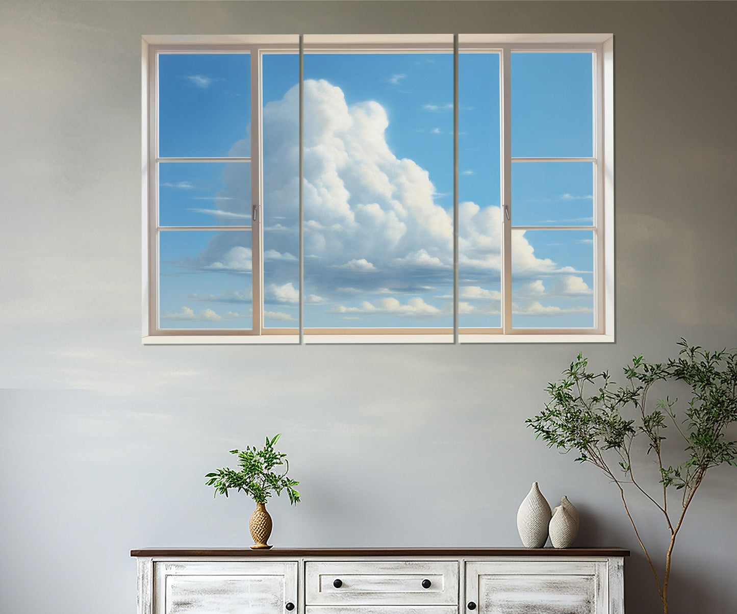 Sky View Canvas Print - Faux Window Canvas Art | Framed, Ready to Hang