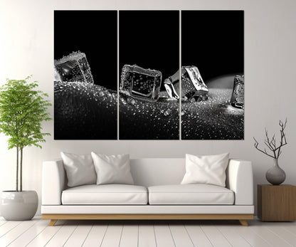 Erotic Wall Art – Abstract Canvas Print | Black and White Sexy Bedroom Decor
