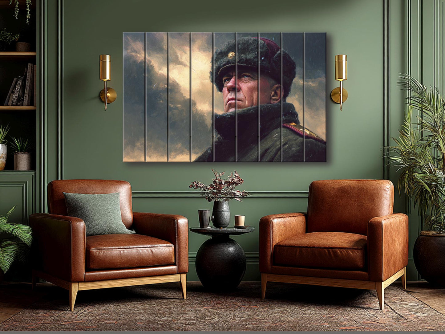 Georgy Zhukov WW2 Print on Wood