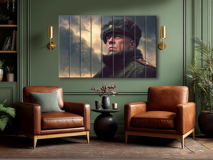 Georgy Zhukov WW2 Print on Wood