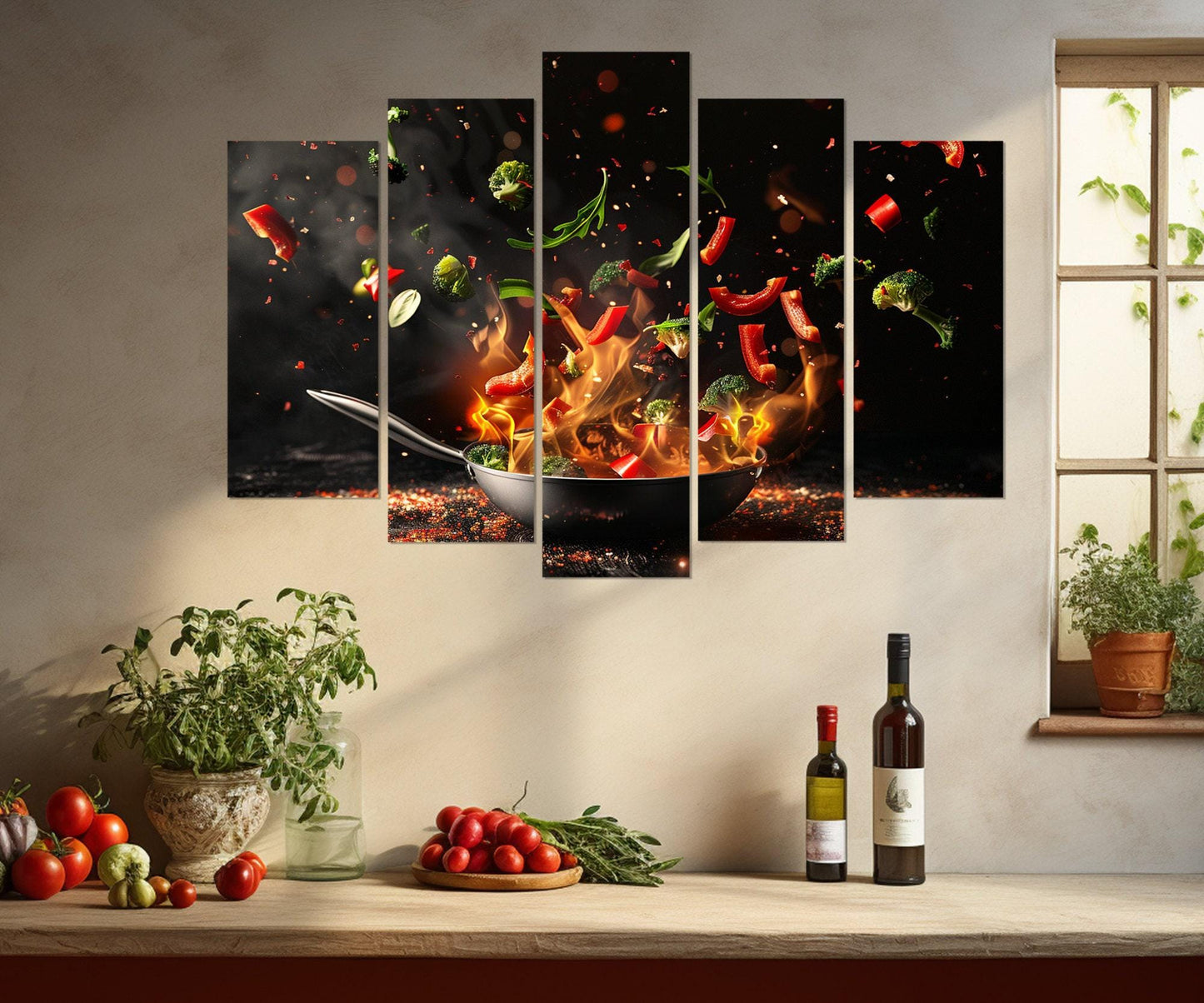 Frying Pan Canvas Print - Kitchen Wall Decor | Framed Canvas Art, Ready to Hang