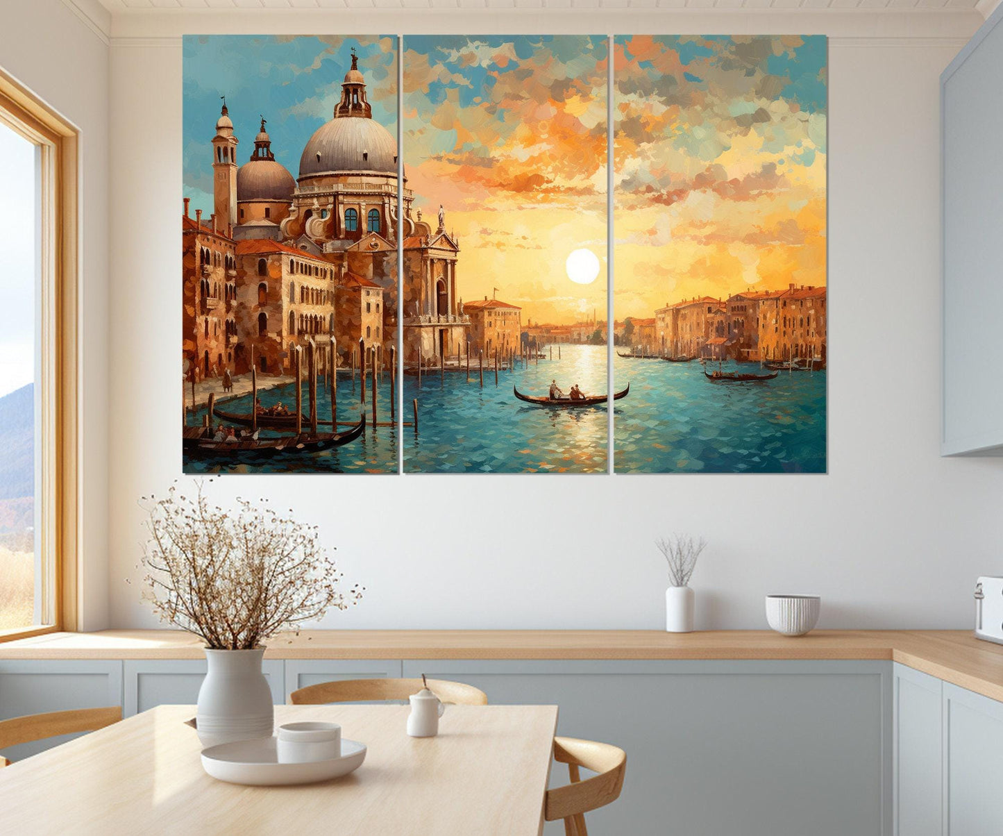 Venice Canvas Print - Abstract Vintage Venice Wall Art | Framed, Ready to Hang