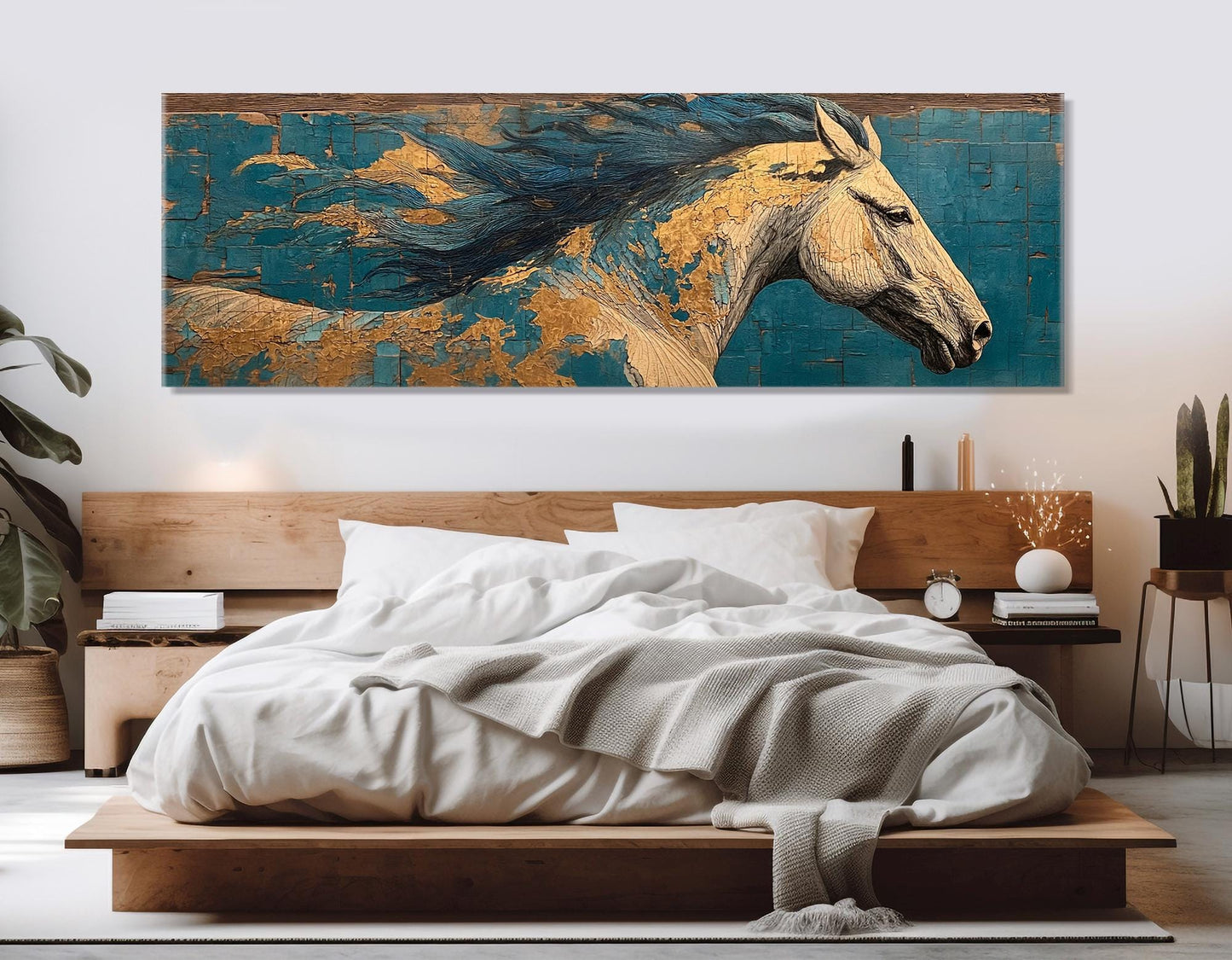 Galloping Horse Canvas Print – Abstract Horse Wall Art | Framed & Ready to Hang