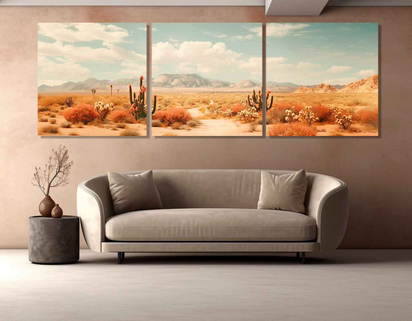 Desert Canvas Print – Large Sonoran Desert Art | Framed Canvas Wall Art Ready to Hang