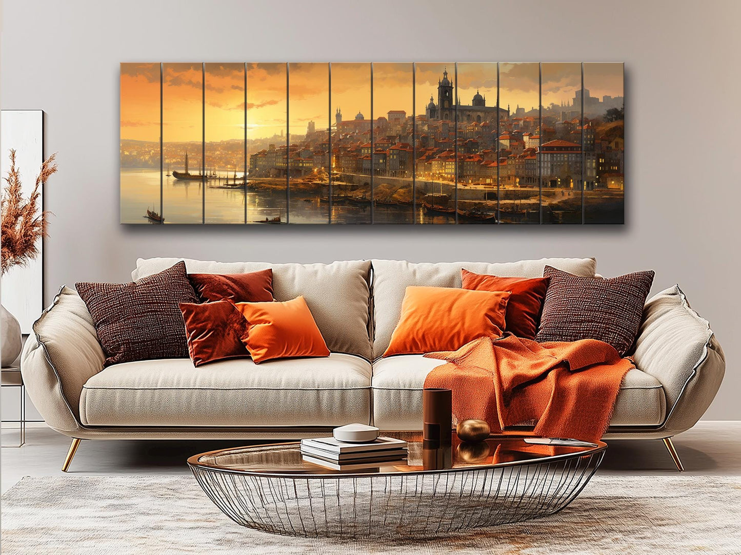 Vintage Porto Print on Natural Wood – Portugal Wall Art
