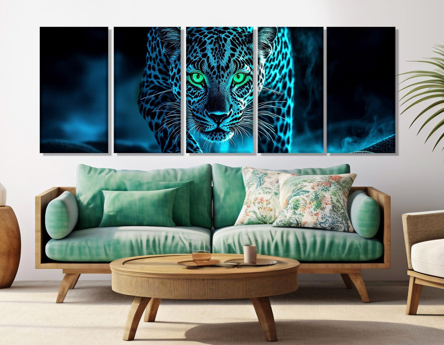 Leopard Canvas Print – Large Framed Canvas Print | Abstract Leopard Painting Ready to Hang