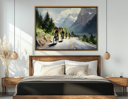 Cycling Canvas Print – Framed Cycling Art | Ready to Hang Bicycle Art Print