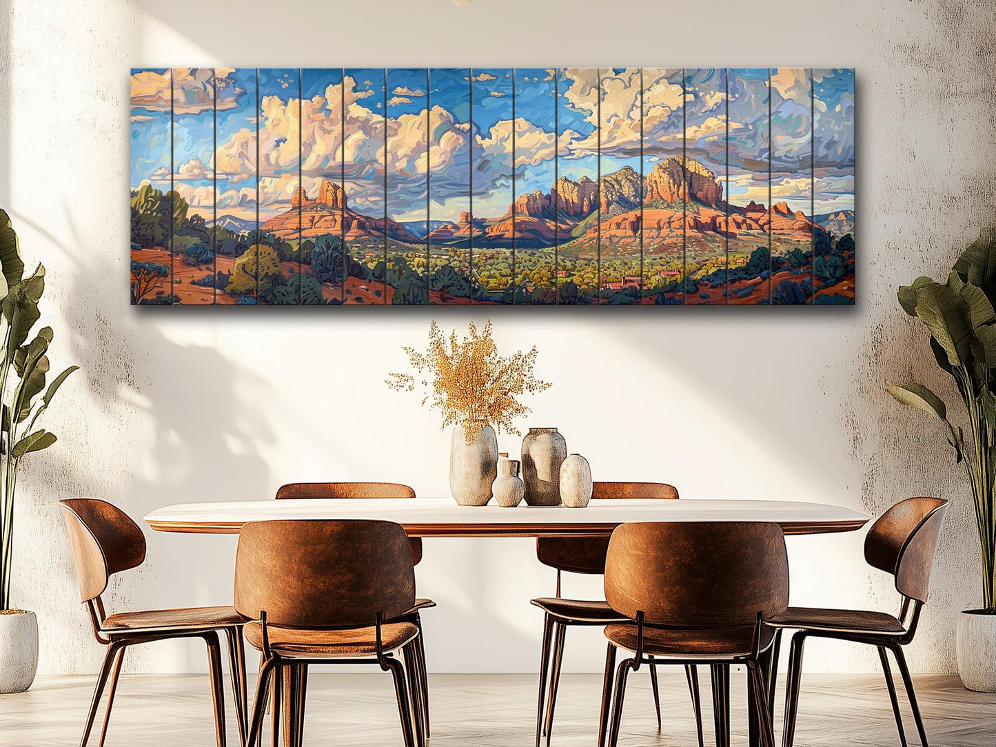 Sedona Wood Wall Art – Rustic Wood Plank Art | Arizona Wall Decor Print