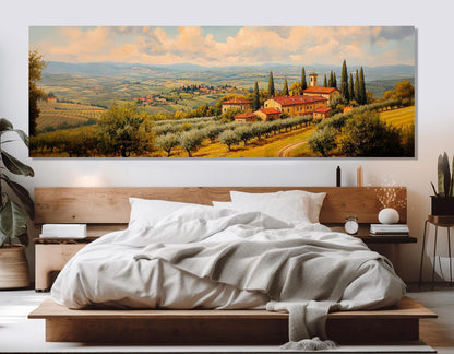 Tuscany Canvas Print - Olive Grove Painting on Cotton Canvas, Ready to Hang Wall Art