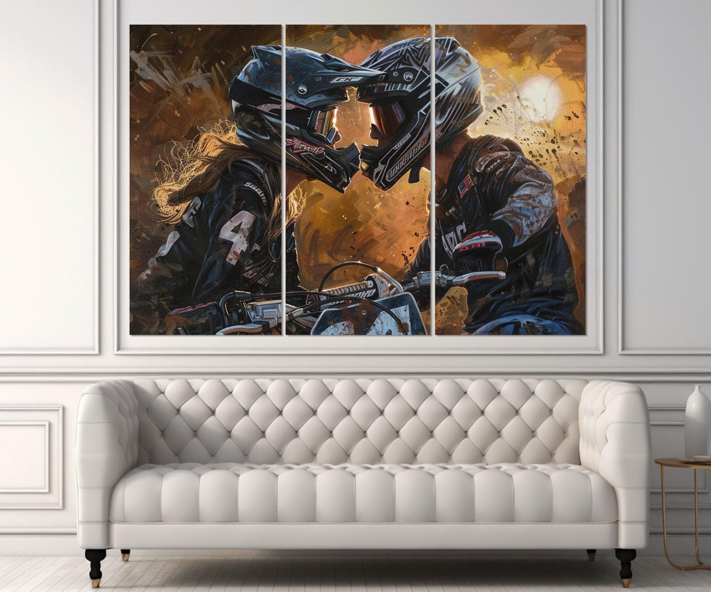 Motocross Canvas Art – Framed Dirt Bike Wall Art | Ready to Hang, High Quality Cotton Canvas