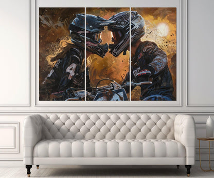 Motocross Canvas Art – Framed Dirt Bike Wall Art | Ready to Hang, High Quality Cotton Canvas