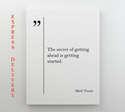 Mark Twain Canvas Print – Motivational Wall Art | Gallery Wrapped Cotton Canvas