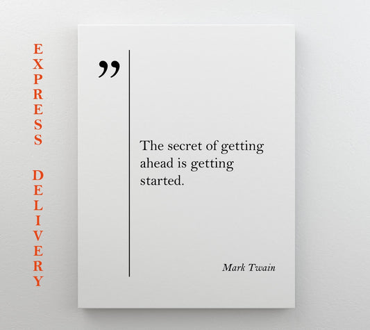 Mark Twain Canvas Print – Motivational Wall Art | Gallery Wrapped Cotton Canvas
