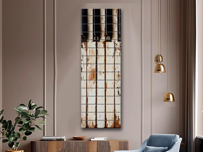 Rustic Wood Wall Art – Piano Keys Painting | Sepia Music Art, Musician Gift