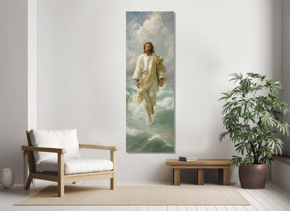 Jesus Walking Canvas Print - Divine Wall Art | Framed & Ready to Hang