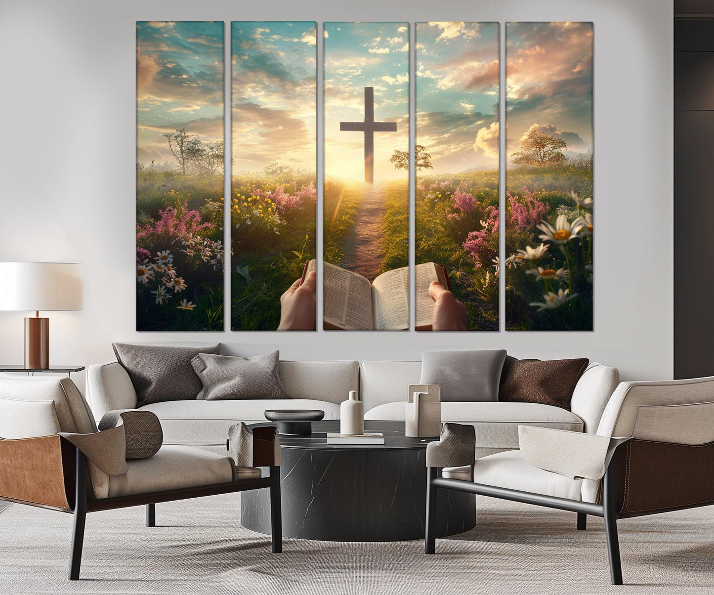 Bible Canvas Print, Religious Wall Art, Christian Wall Decor, Framed and Ready to Hang