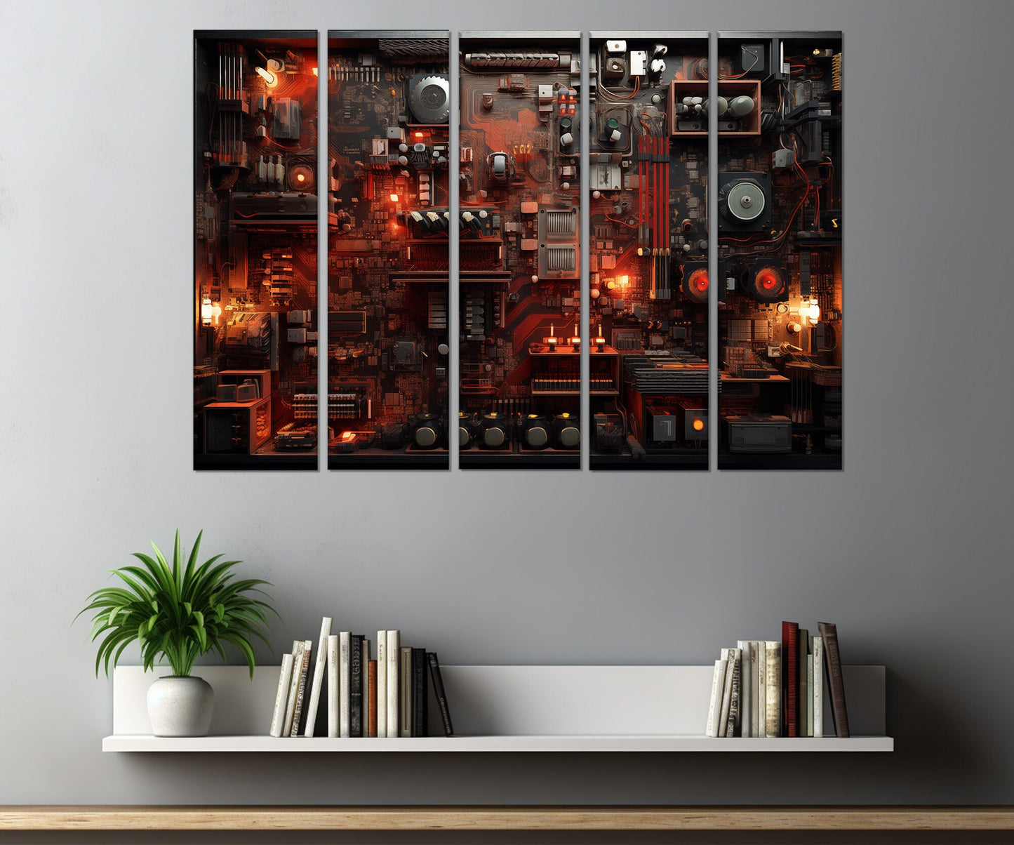 Abstract Circuit Canvas – Modern Technology Print | High Quality Cotton Canvas Wall Art