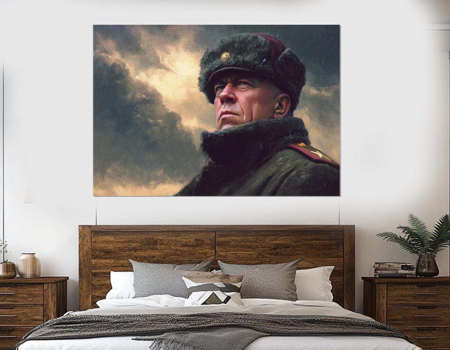 Georgy Zhukov Canvas Print – Framed Floating Frame | Museum Style WW2 Wall Art